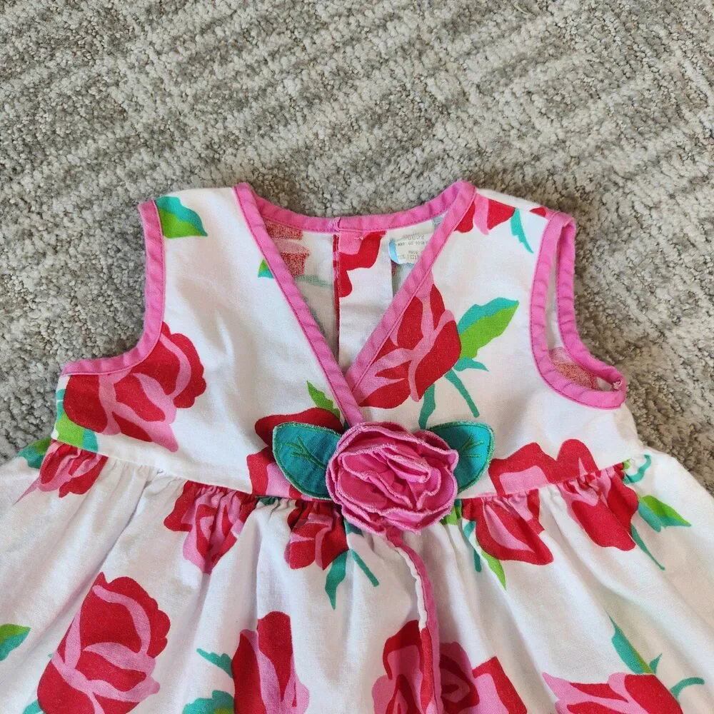 Girls Rose floral rose vintage tank swing top size 18 months
